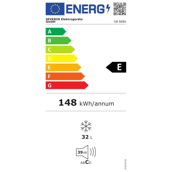 Mini-Vrieskast | 32L | Wit | -10°C/-20°C | Statisch | 480x445x500(h)mm