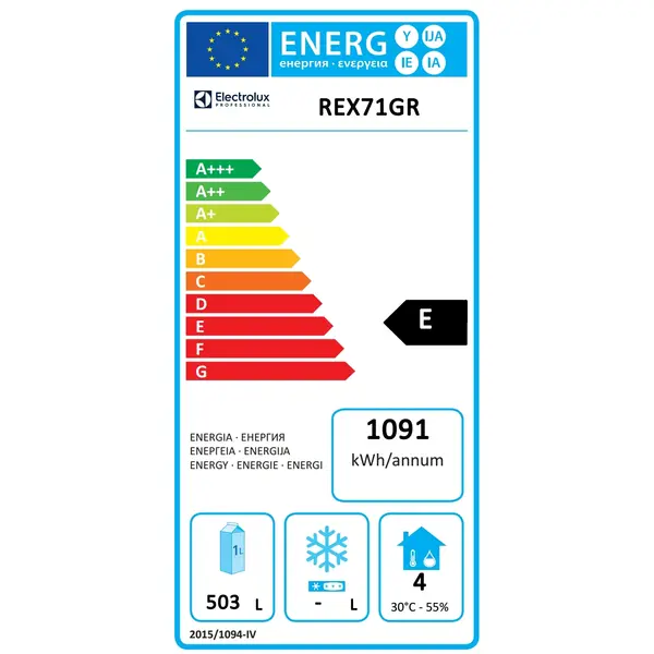 Koelkast | ecostore | 670L (2/1 GN) | RVS | +2°C/+10°C | Geforceerd | Temperatuuralarm | 710x835x2050(h)mm