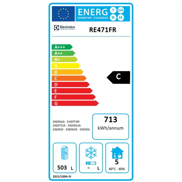 Koelkast | ecostore | 670L (2/1 GN) | RVS | 0°C/+6°C | Geforceerd | Temperatuuralarm | 710x835x2050(h)mm