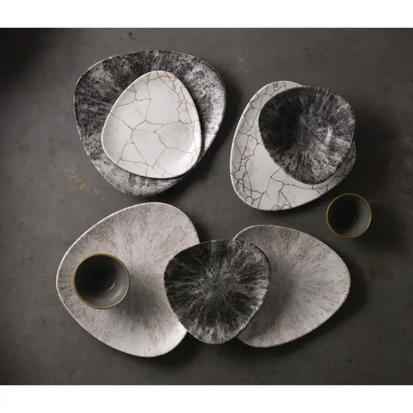 Borden | STUDIO PRINTS KINTSUGI | Porselein | Grijs | 12 Stuks | Ø245mm