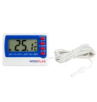 Hygiplas Koel-/Vriesthermometer | Digitaal | Sonde (Kabel 3m) | -50°C/+70°C | Temperatuuralarm | 73x15x52(h)mm
