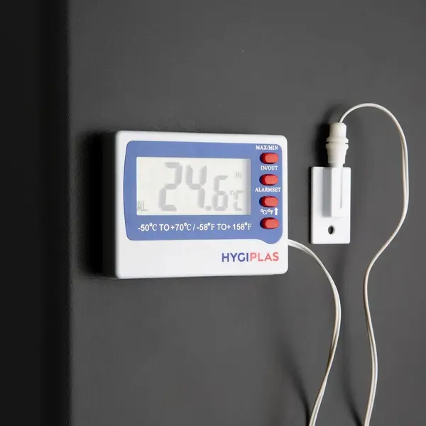 Koel-/Vriesthermometer | Digitaal | Sonde (Kabel 3m) | -50°C/+70°C | Temperatuuralarm | 73x15x52(h)mm
