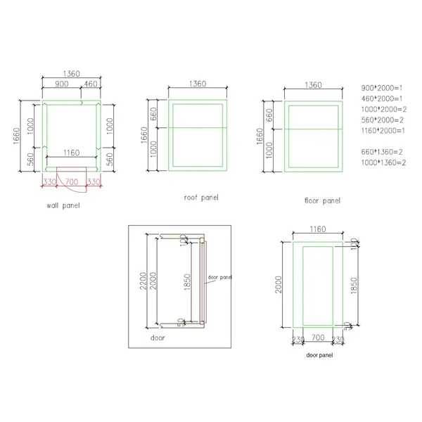 Koelcel | ENTRY LINE | Incl. Motor | 3.4m³ | +2°C/+8°C | Isolatie 100mm | 230V | 1360x1660x2200(h)mm