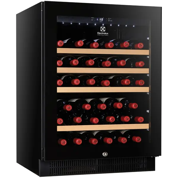 Wijnkoelkast | 226L (50x 75cl) | Zwart | 1 Zone | +6°C/+18°C | Statisch + Ventilator | 595x573x820(h)mm