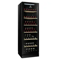 Electrolux Wijnkoelkast | 390L (170x 75cl) | Zwart | 2 Zones | +5°C/+22°C | Statisch + Ventilator | 595x595x1850(h)mm