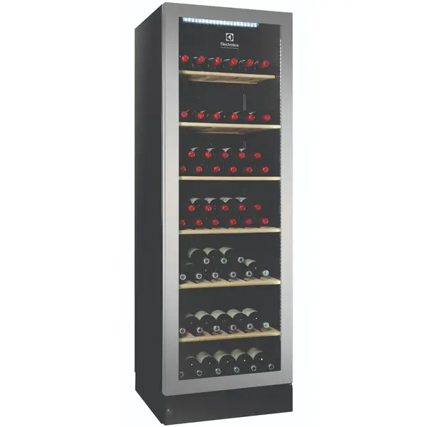 Wijnkoelkast | 390L (170x 75cl) | RVS/Zwart | 2 Zones | +5°C/+22°C | Statisch + Ventilator | 595x595x1850(h)mm