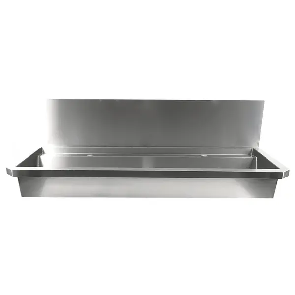 Wasbak | Incl. Afvoerplug + Spatscherm | RVS | 1200x468x438(h)mm