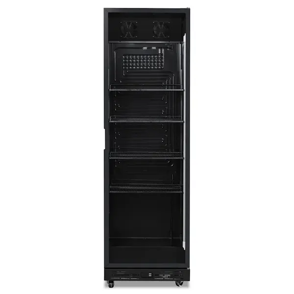 Koelkast | NAP | 375L | Zwart | +2°C/+10°C | Geforceerd | Wielen (Geremd) | 595x620x1950(h)mm