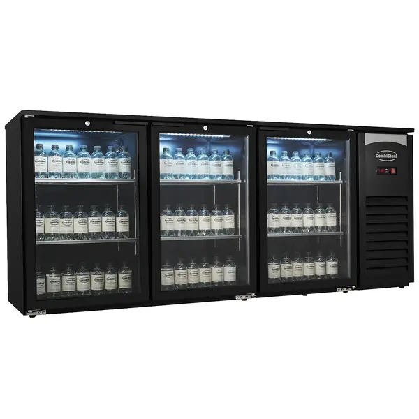 Barkoelkast | 470L | Zwart | +2°C/+10°C | Geforceerd | Draaideuren | 1988x520x860(h)mm