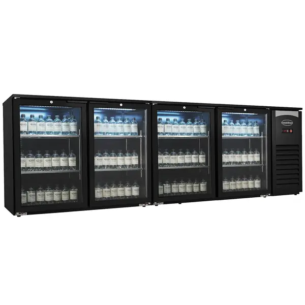 Barkoelkast | 636L | Zwart | +2°C/+10°C | Geforceerd | Draaideuren | 2542x520x860(h)mm