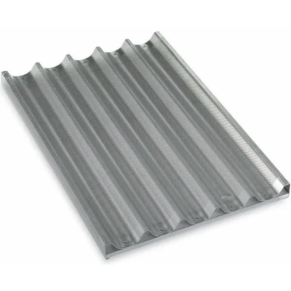 Stokbroodrooster | Aluminium (Antiaanbaklaag) | Geperforeerd | 5 Stokbroden | EN600x400