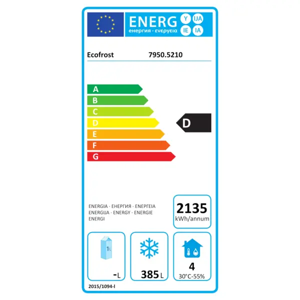 Vrieskast | 600L (2/1 GN) | RVS | -15°C/-20°C | Statisch + Ventilator | Wielen (Geremd) | 680x810x2010(h)mm
