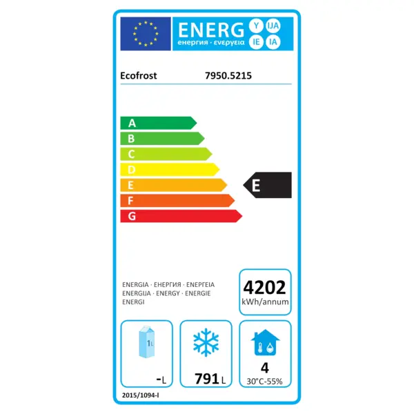 Vrieskast | 1200L (2/1 GN) | RVS | -15°C/-20°C | Statisch + Ventilator | Wielen (Geremd) | 1340x810x2010(h)mm