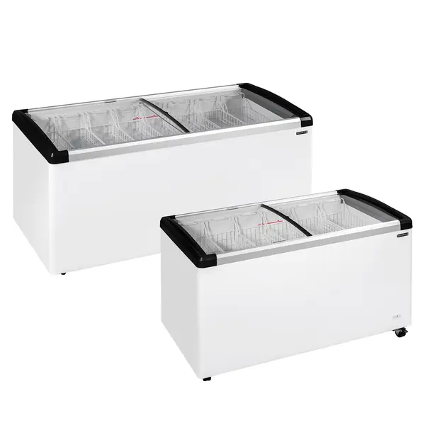 Vrieskist | IDB | 525L | Wit/Grijs | -10°C/-30°C | Statisch | Schuifdeksels | Wielen (Geremd) | 1655x695x780(h)mm