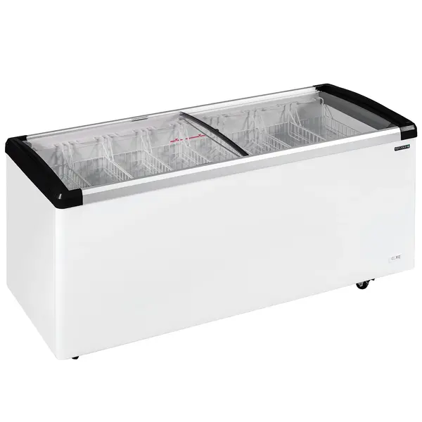 Vrieskist | IDB | 525L | Wit/Grijs | -10°C/-30°C | Statisch | Schuifdeksels | Wielen (Geremd) | 1655x695x780(h)mm