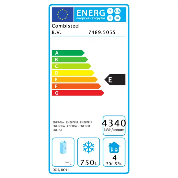 Vrieskast | PRO LINE | 1200L | RVS | -10°C/-22°C | Geforceerd | 1400x710x2050(h)mm