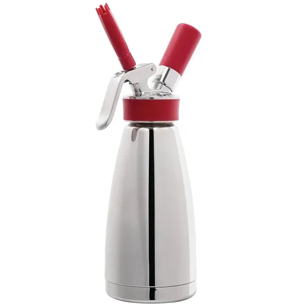 Slagroomapparaat | THERMO WHIP | RVS | 0.5L | 3 Spuitmonden | Dubbelwandig | Ø90x260(h)mm