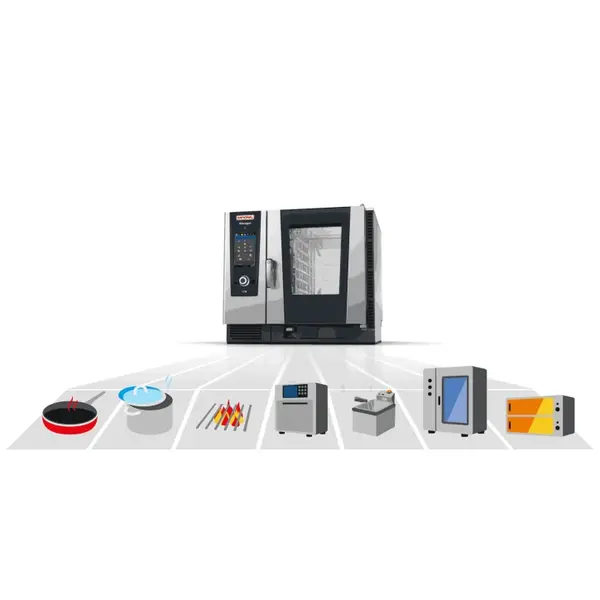 High Speed Combisteamer | iHexagon | Elektrisch | 6 Niveaus (1/1 GN) | 30°C/300°C | 20.1kW (400V) | Zelfreiniging | Touchscreen | 966x998x899(h)mm
