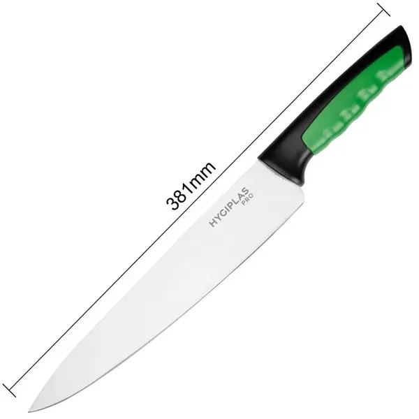 Koksmes | PRO | RVS | Groen (Groente & Fruit) | HACCP | Lengte 381mm