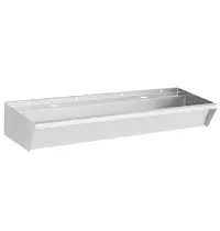 CombiSteel Wasbak | RVS | 2 Kraangaten | Incl. Afvoerplug | 1200x360x135(h)mm 