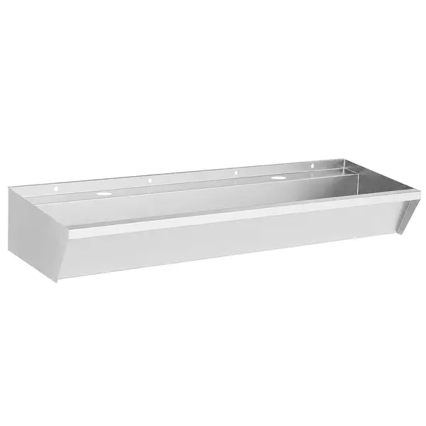 Wasbak | RVS | 2 Kraangaten | Incl. Afvoerplug | 1200x360x135(h)mm