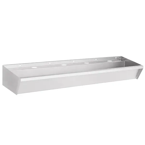 Wasbak | RVS | 4 Kraangaten | Incl. Afvoerplug | 1800x360x135(h)mm