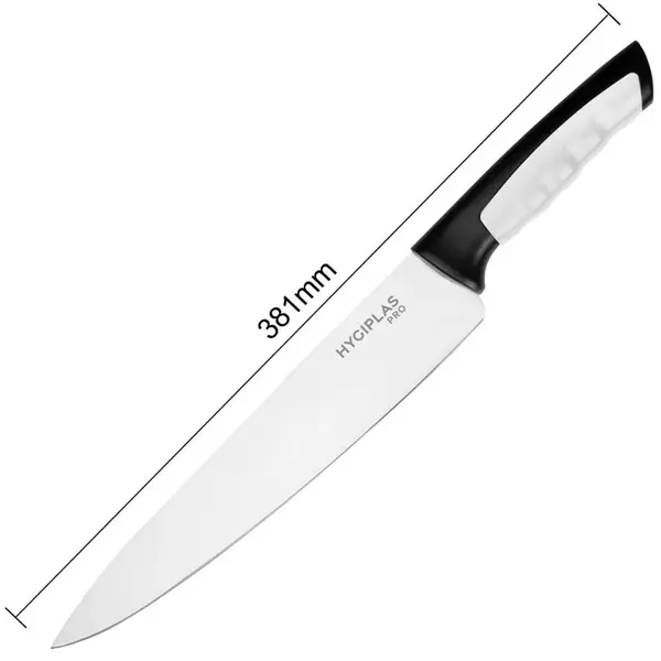 Koksmes | PRO | RVS | Wit (Kaas & Brood) | HACCP | Lengte 381mm
