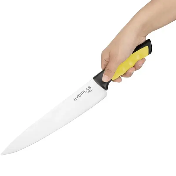 Koksmes | PRO | RVS | Geel (Gevogelte) | HACCP | Lengte 381mm
