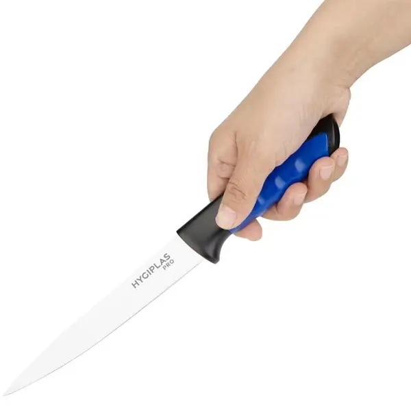 Fileermes | PRO | RVS | Blauw (Vis) | HACCP | Lengte 269mm