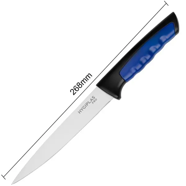 Fileermes | PRO | RVS | Blauw (Vis) | HACCP | Lengte 269mm
