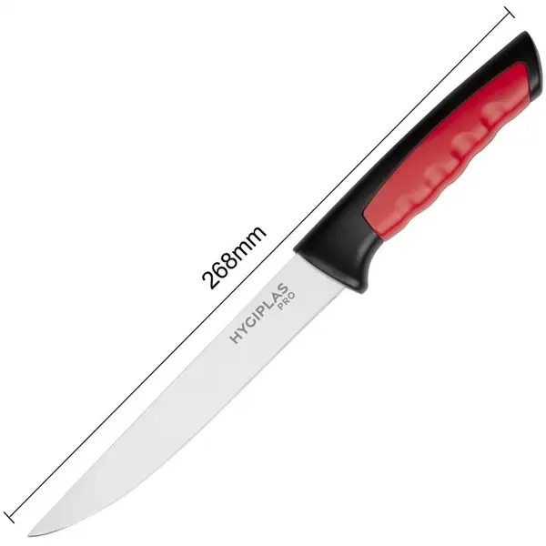 Uitbeenmes | PRO | RVS | Rood (Rauw Vlees) | HACCP | Lengte 269mm
