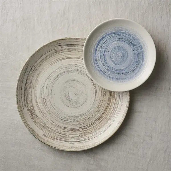Coupeborden | ELEMENTS | Keramiek | Blauw | 12 Stuks | Ø217mm