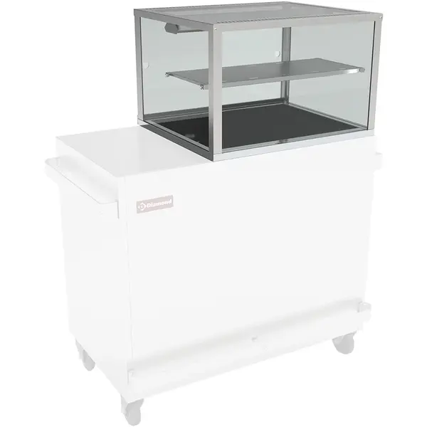 Warmhoudvitrine | RVS | 2x 1/1 GN | 0°C/90°C | Statisch | Bain-Marie | 2 Niveaus | 3kW (230V) | 700x650x675(h)mm