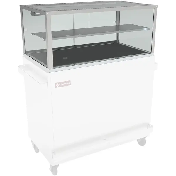 Warmhoudvitrine | RVS | 3x 1/1 GN | 0°C/90°C | Statisch | Bain-Marie | 2 Niveaus | 3.5kW (230V) | 1030x650x675(h)mm