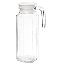 Olympia Schenkkannen | Glas | Transparant | 1L | Deksel | 6 Stuks | Ø76x243(h)mm