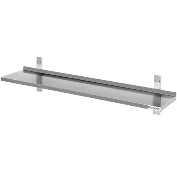 Wandschap | RVS | 1 Niveau | Diepte 300 | Hoogte 360 | Breedte 800-2000 | Incl. Wandbevestiging