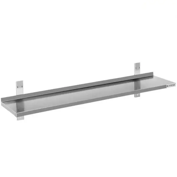 Wandschap | RVS | 1 Niveau | Diepte 400 | Hoogte 360 | Breedte 800-2000 | Incl. Wandbevestiging