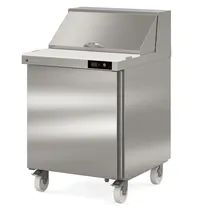 Coreco Saladette | 204L | 1 Deur | Boven 8x 1/6 GN | 0°C/+8°C | Geforceerd | Klapdeksel + Snijblad | Temperatuuralarm | Wielen (Geremd) | 701x805x926(h)mm