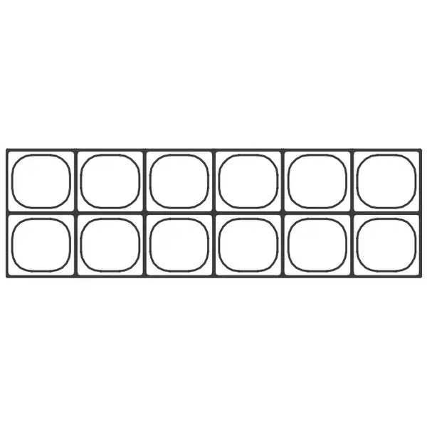 Saladette | 394L | 2 Deuren | Boven 12x 1/6 GN | 0°C/+8°C | Geforceerd | Klapdeksel | Temperatuuralarm | Wielen (Geremd) | 1228x805x926(h)mm