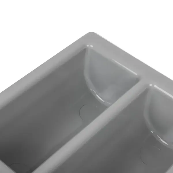 Bestekbak | Kunststof | Lichtgrijs | 6-vaks | 1/1 GN | 530x325x100(h)mm