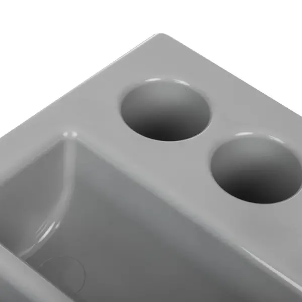 Bestekbak | Kunststof | Lichtgrijs | 6-vaks | 1/1 GN | 530x325x100(h)mm
