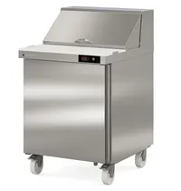 Coreco Saladette | 204L | 1 Deur | Boven 12x 1/6 GN | 0°C/+8°C | Geforceerd | Klapdeksel + Snijblad | Temperatuuralarm | Wielen (Geremd) | 701x805x926(h)mm