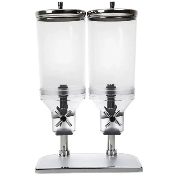 Ontbijtgranendispenser | RVS/Kunststof | 2x 4.5L | 350x225x440(h)mm
