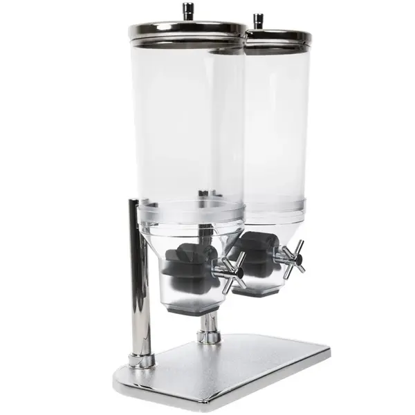 Ontbijtgranendispenser | RVS/Kunststof | 2x 4.5L | 350x225x440(h)mm