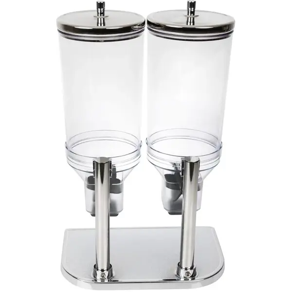 Ontbijtgranendispenser | RVS/Kunststof | 2x 4.5L | 350x225x440(h)mm