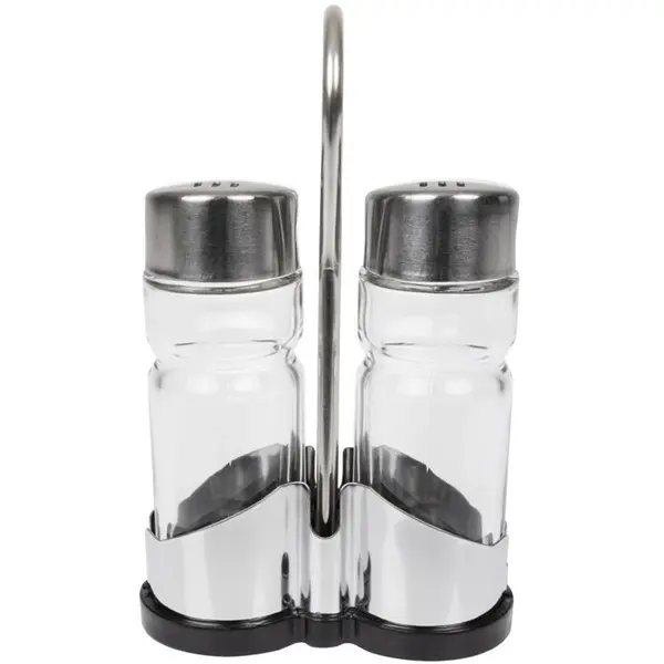 Menage | RVS/Glas | 2-delig | 80x40x130(h)mm