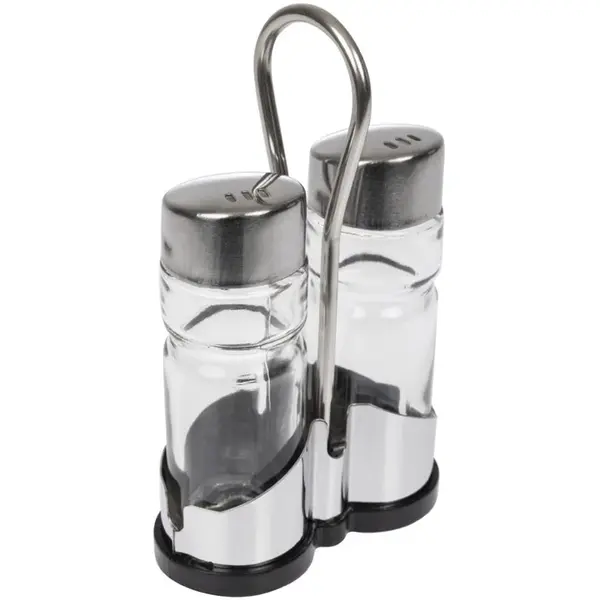 Menage | RVS/Glas | 2-delig | 80x40x130(h)mm