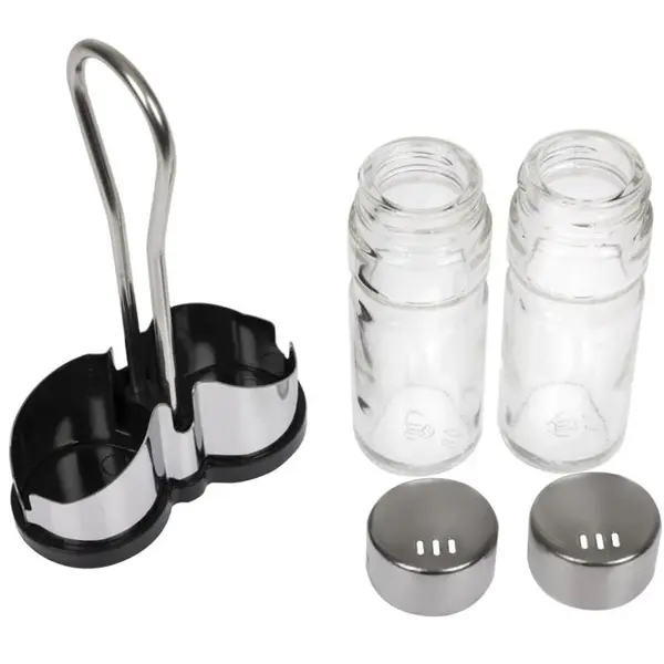Menage | RVS/Glas | 2-delig | 80x40x130(h)mm