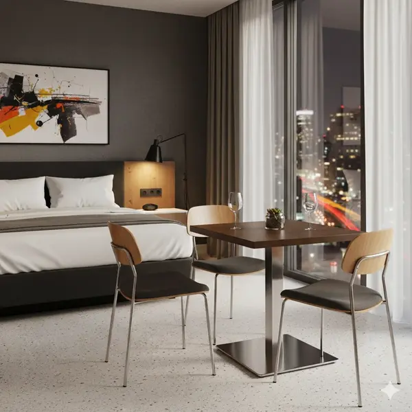 Tafelonderstel | FORMA | RVS | Geborsteld | 450x450x725(h)mm