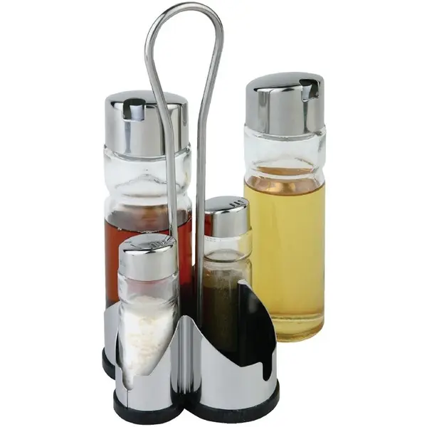 Menage | RVS/Glas | 5-delig | 110x106x218(h)mm